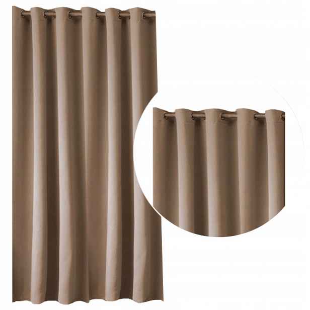 Hrubá Závěs Blackout 200x250 výška cappuccino