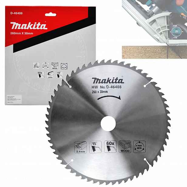 Pilový Kotouč Na Dřevo 260X30MM 60 Zubů Standard T.c.t Hm