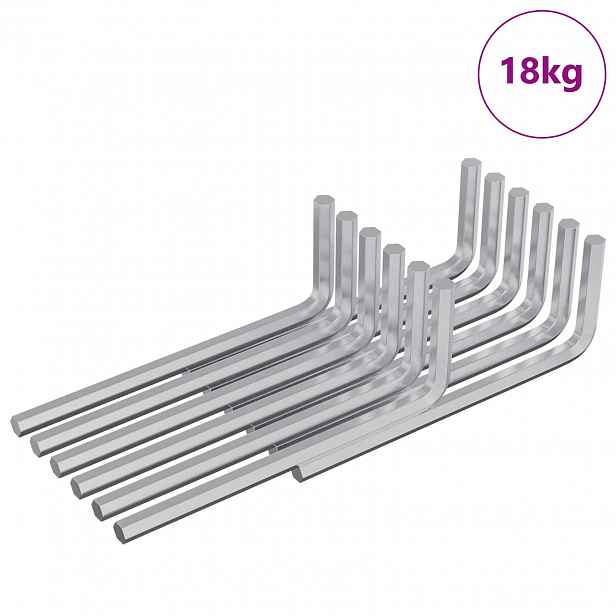 vidaXL Šestihranný klíč 4675 ks Stříbrná 20 x 52 mm Ocel