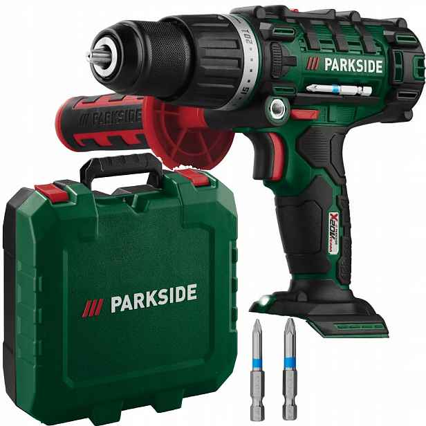 Akumulátorový aku šroubovák Parkside s příklepem Psbsa 20V 45Nm Kufr