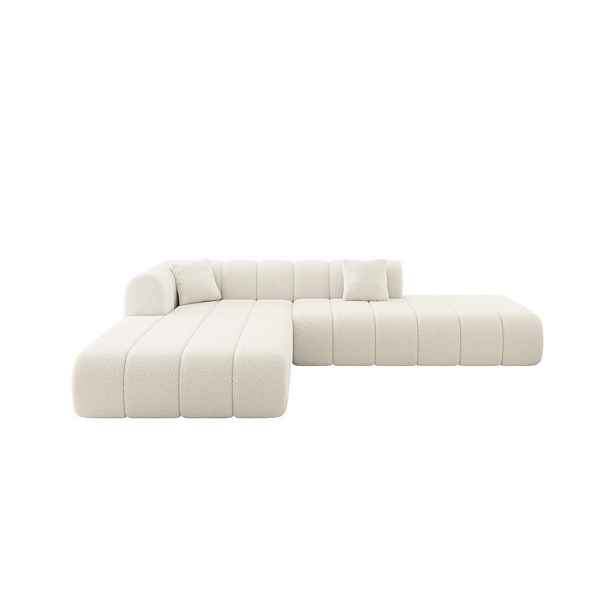 ALTDECOR ROHOVÁ SEDAČKA s otomanem, levá BILA-L 289x176x71 Béžová Buklé