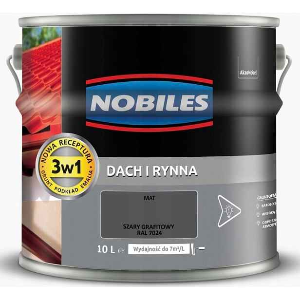 Nobiles Střecha A Okap 10L Šedá Grafitová Barva Na Střechu, Pozinkovaný Plech
