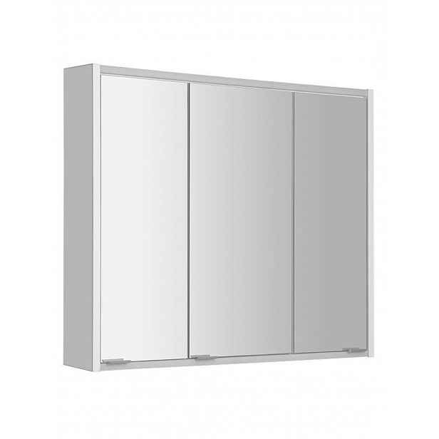 Sapho Batu - Zrcadlová skříňka s LED osvětlením, 80x71x15 cm, bílá 1141131