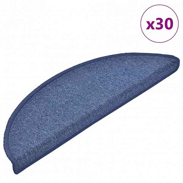 vidaXL Samolepicí schodové rohože 30 ks 56 x 17 x 3 cm Non-Slip Modrá