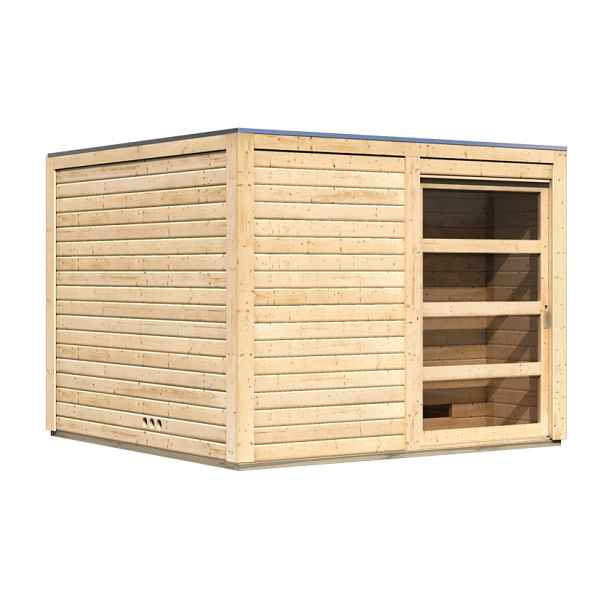 Venkovní finská sauna s předsíní 276 x 276 cm Dekorhome