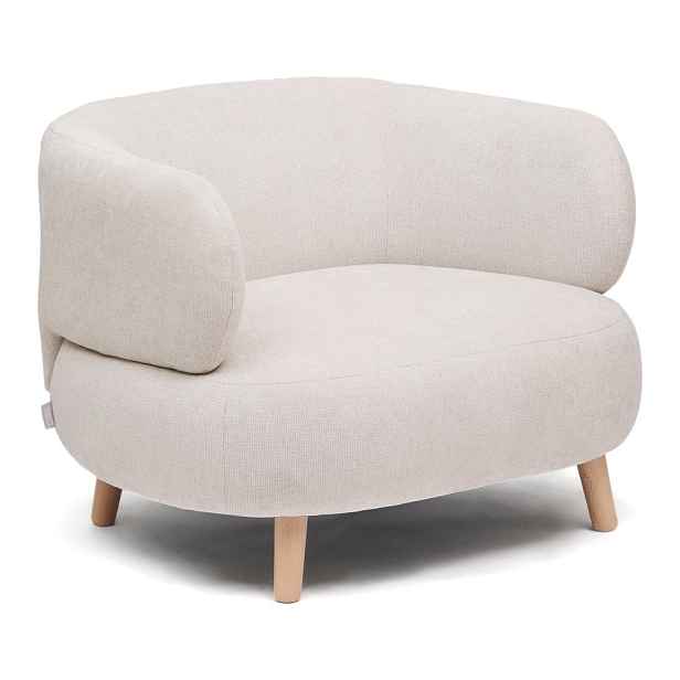 Béžové žinylkové křeslo Luisa – Kave Home