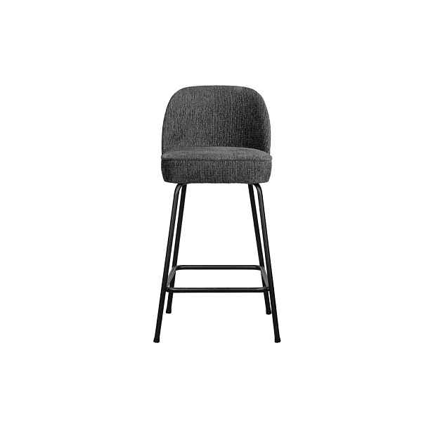 Světle modrá sametová barová židle (výška sedáku 64 cm) Vogue – WOOOD