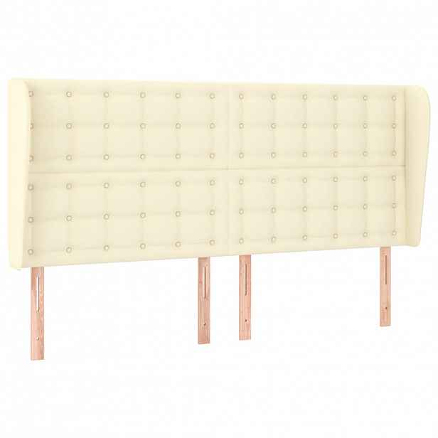 vidaXL Čelo postele typu ušák krémové 183 x 23 x 118/128 cm umělá kůže