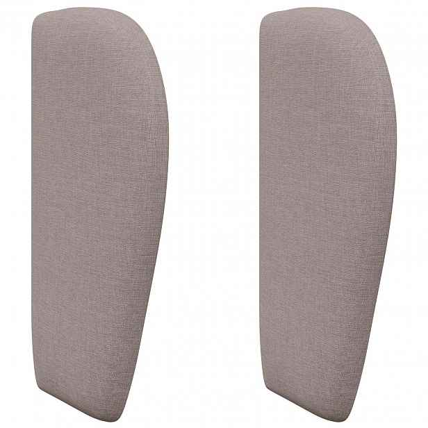 vidaXL Uši čela postele Taupe textil