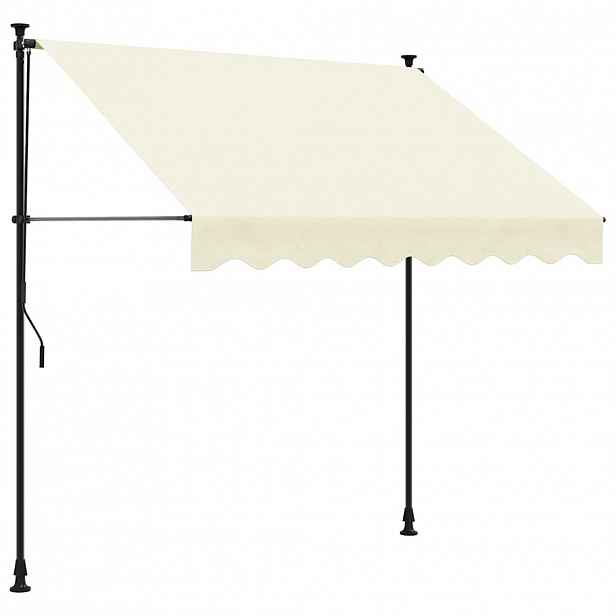 vidaXL Zatahovací markýza krémová 250 x 150 cm textil a ocel