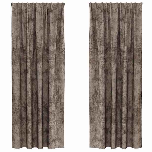 vidaXL Sametové závěsy 2 ks Cappuccino 260 x 140 cm samet