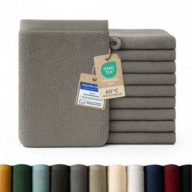 Blumtal ŽÍNKA sada 10 ks, 10x žínka 15/20 cm, šedá