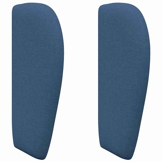 vidaXL Uši čela postele Modrá textil