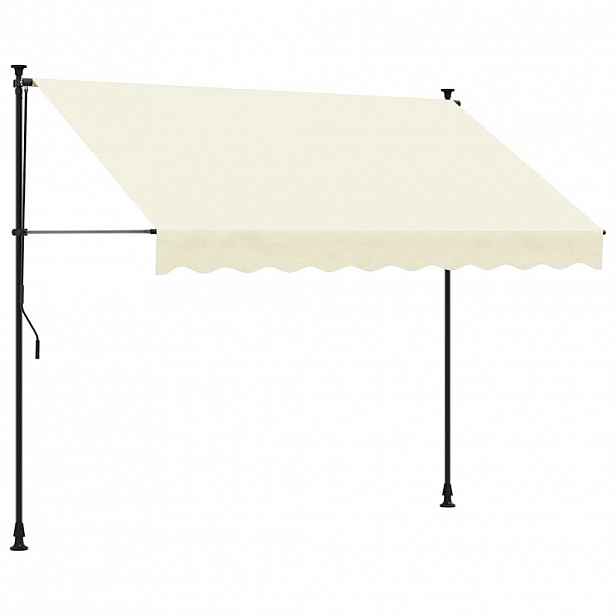 vidaXL Zatahovací markýza krémová 300 x 150 cm textil a ocel