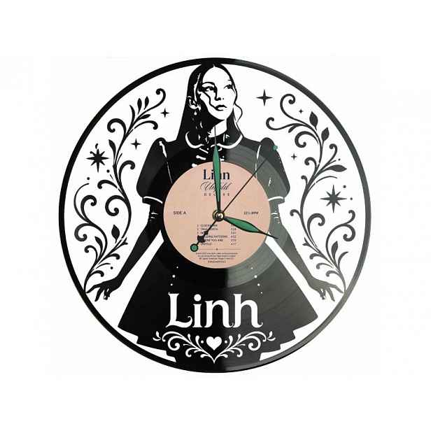 Linh Vinyl Nástěnné hodiny Vinylová deska Unikátní dekorace pro fanoušky hudby