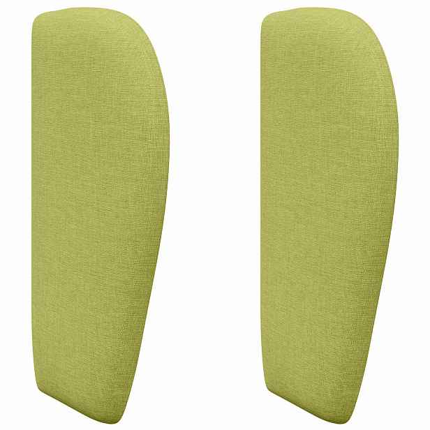 vidaXL Uši čela postele Zelená 40 x 23 x 6 cm textil