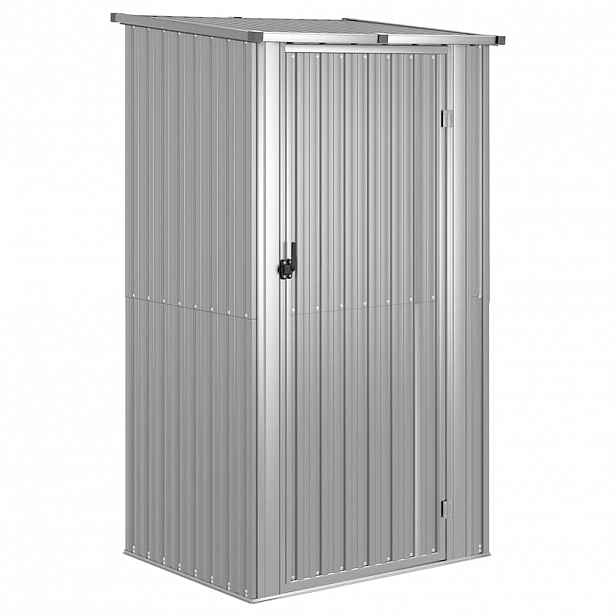 vidaXL Zahradní kůlna šedá 118,5 x 97 x 209,5 cm pozinkovaná ocel
