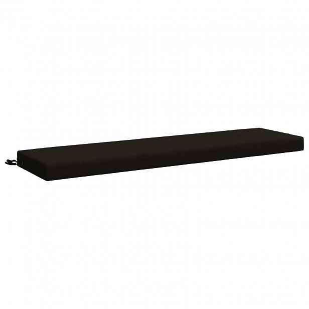 vidaXL Polštář na lavici SOEST 100% polyester Černá 140 x 40 x 8 cm