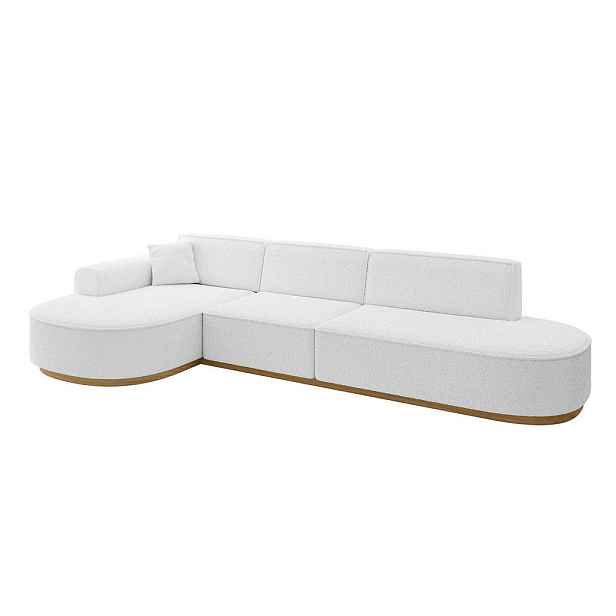 ALTDECOR ROHOVÁ SEDAČKA s otomanem, levá MARI-L2-v2 328x171x83 Bílá Buklé