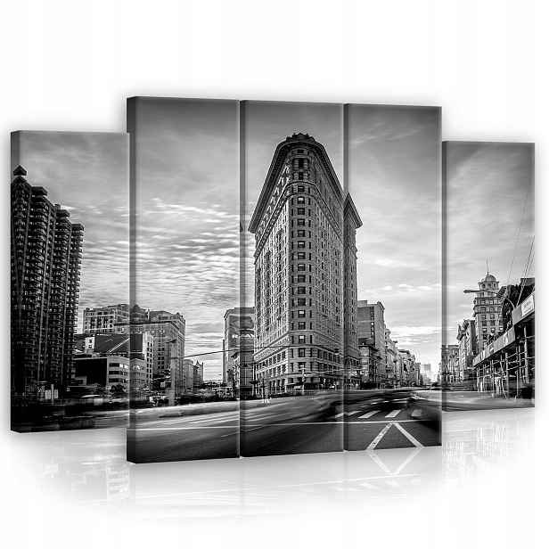 Obraz 150x100 New York Flatiron krajina městská architektura černobílá