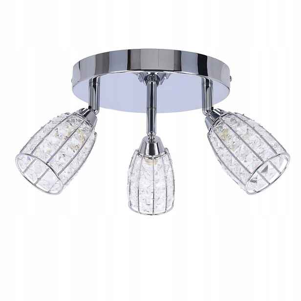 Stropní Svítidlo Stropní Svítidlo Candellux Shiba 3 body G9 Stříbrný Chrom Křišťály
