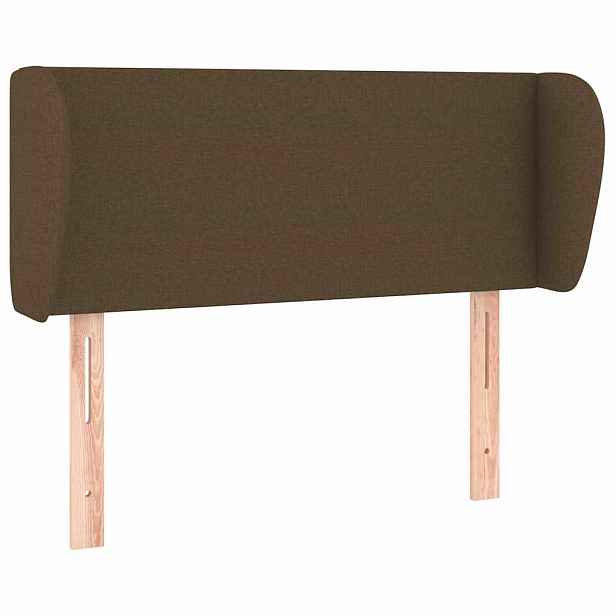 vidaXL Čelo postele typu ušák tmavě hnědé 83x23x78/88 cm textil