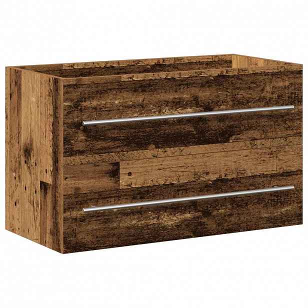 vidaXL Koupelnová skříňka pod umyvadlo, staré dřevo, 80 x 38,5 x 48 cm, konstrukční dřevo