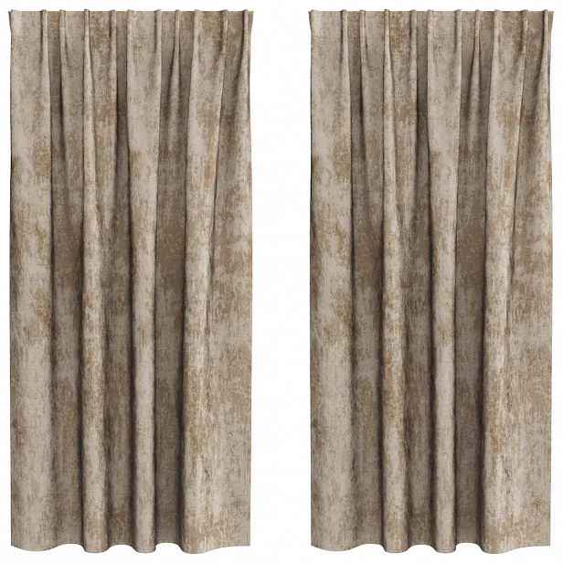 vidaXL Sametové závěsy 2 ks champagne 175 x 140 cm samet
