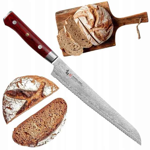 Mcusta Zanmai VG-10 Pro Flame japonský ostrý kuchyňský Nůž na chléb 23 cm