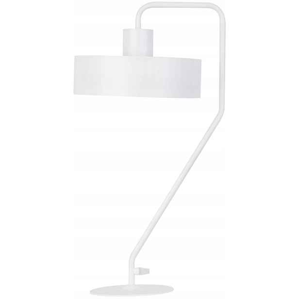 Bílá dekorativní moderní loftová stolní lampa do ložnice Sigma