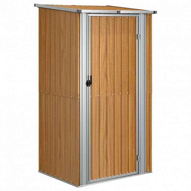 vidaXL Zahradní domek hnědý 118,5 x 97 x 209,5 cm pozinkovaná ocel