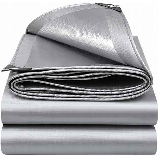 Plachta 2x3 m Šedá Vyztužená 650 g/m² Silný Kryt Plachta Hrubá