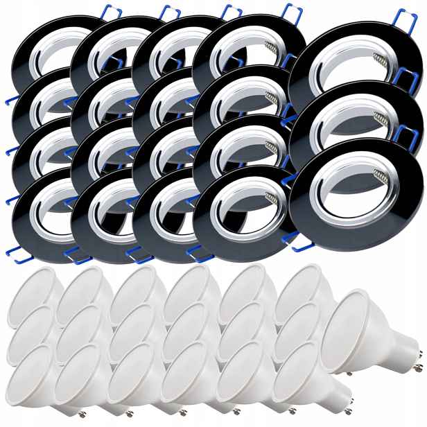 19 x Skleněná Stropní Objímka Zapuštěná Do Stropu Křišťál Led Žárovky 10W