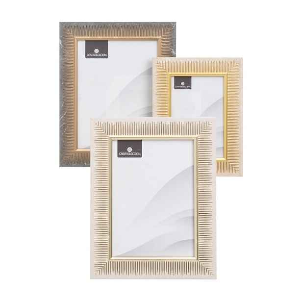 Plastové stojací/na zeď rámečky v hnědo-přírodní barvě v sadě 3 ks 19x24 cm – Casa Selección