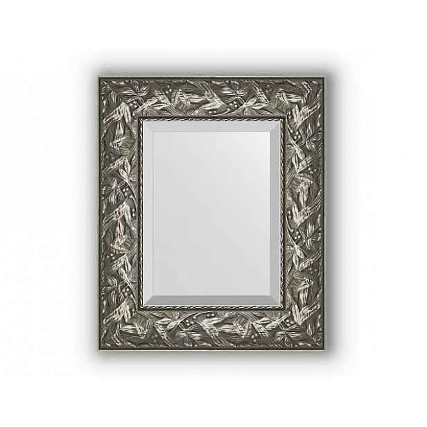 Zrcadlo s fazetou ve stříbrném rámu, byzantský ornament BY 3494 59x119 cm