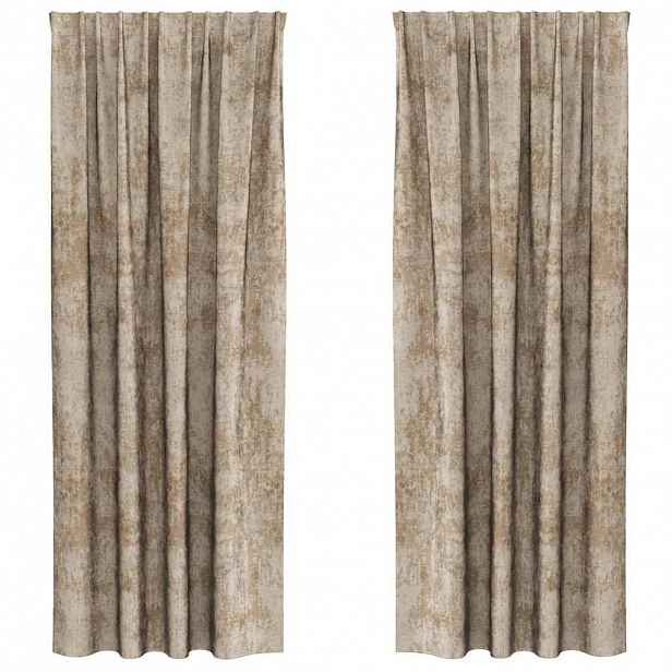vidaXL Sametové závěsy 2 ks champagne 260 x 140 cm samet