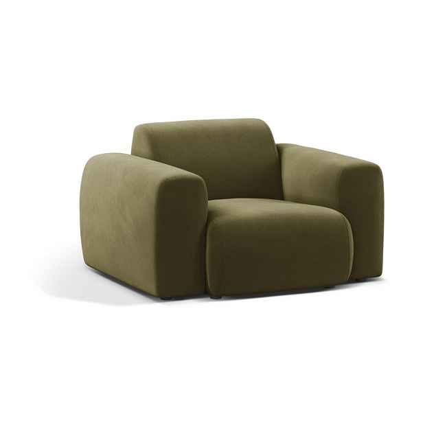 Khaki sametové křeslo Molino – Micadoni