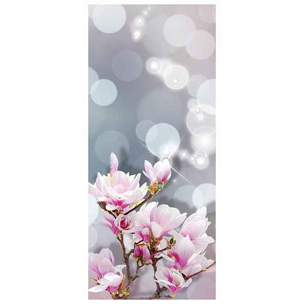 Samolepka Fototapeta Magnolie Bokeh Růžová zahrada květin 91x211