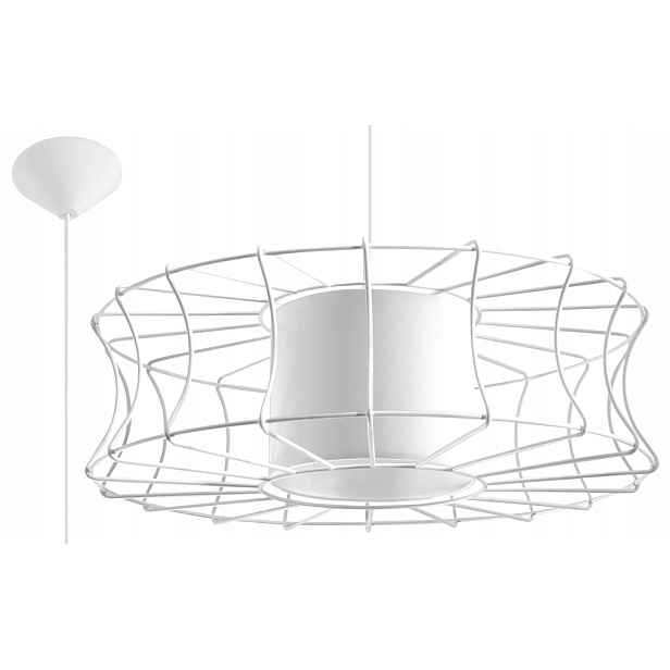 Sollux Lighting Závěsná lampa Salerno Bílá 49 Cm E27 IP20