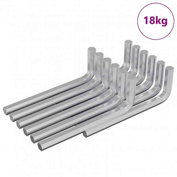 vidaXL Šestihranný klíč 1800 ks Stříbrná 32 x 86 mm Ocel