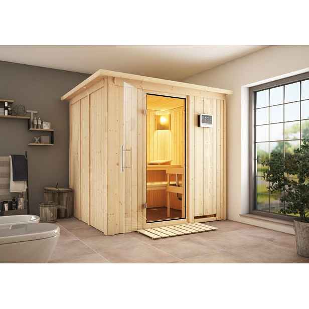 Interiérová finská sauna 196 x 170 cm Dekorhome