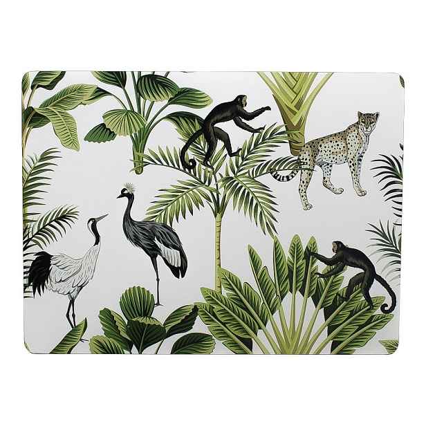 4ks pevné korkové prostírání Jungle white - 30*40*0,4cm Mars & More