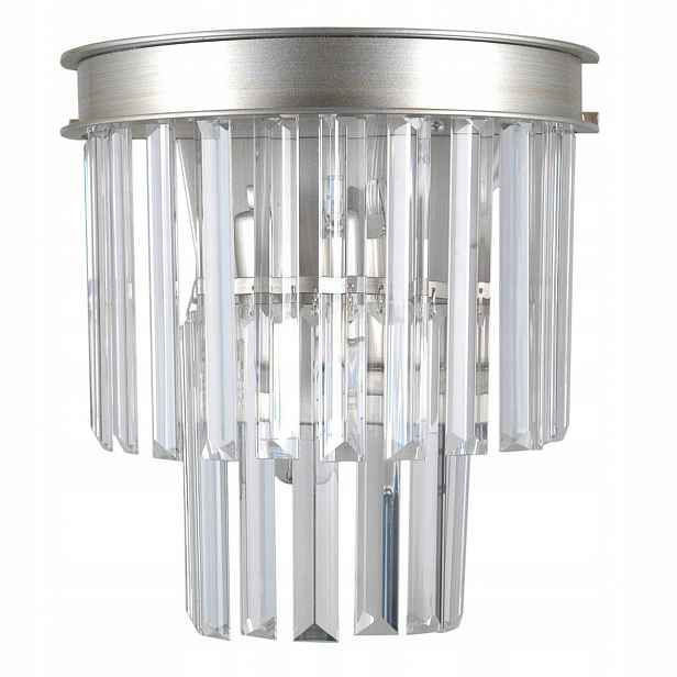 Nástěnné svítidlo Lampa Verdes Stříbrná E14 2x40W Glamour Italux