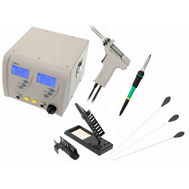 Set Odpájecí Stanice Na Cín Odsávačka 2v1 Nastavitelná LCD