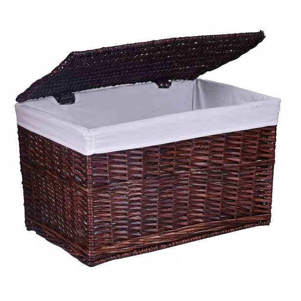 Proutěný kufr 105L 66x40x40 cm, hnědý