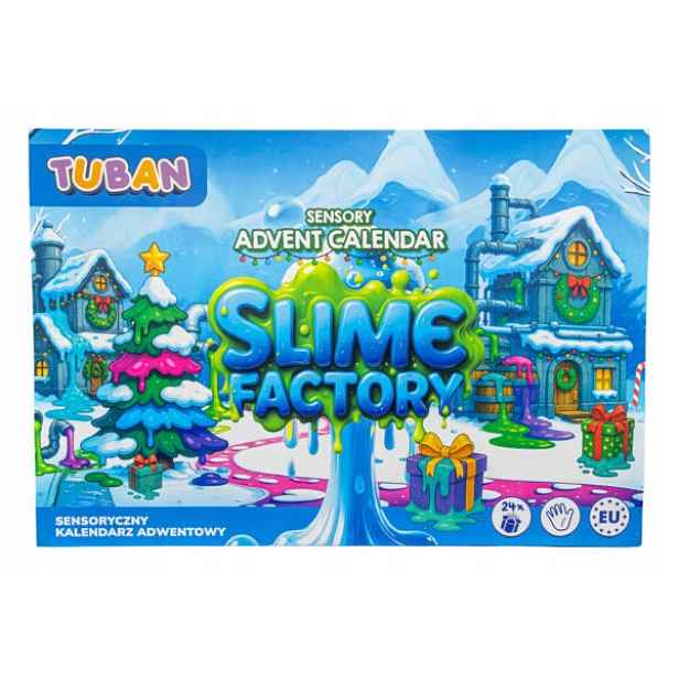 Senzorický adventní kalendář továrna 24x slime sníh písek lepkavý Tuban