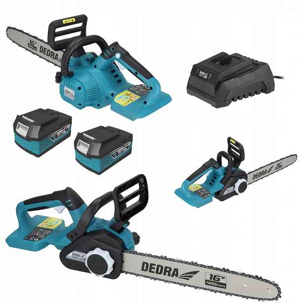 Set Pila 16", 2x 18V, 16" Dedra Sas+all DED7184V 2x 4AH DED7034 Nabíječka