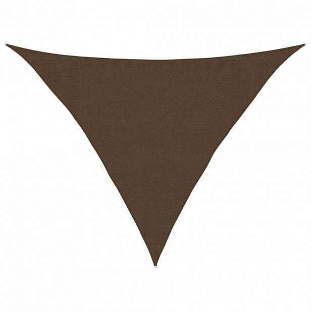vidaXL Stínící plachta 160 g/m² hnědá 3,5 x 3,5 x 4,9 m HDPE
