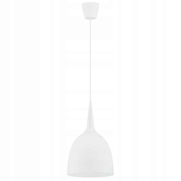 Závěsná lampa bílá kopule, 1xE27, 15 W, do obývacího pokoje/předsíně, Alfa