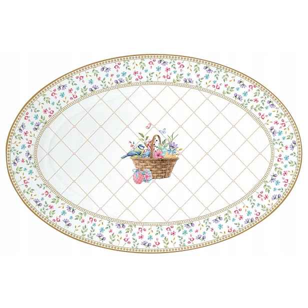 Porcelánová miska velikonoční talíř podnos Velikonoční sváteční dekorace